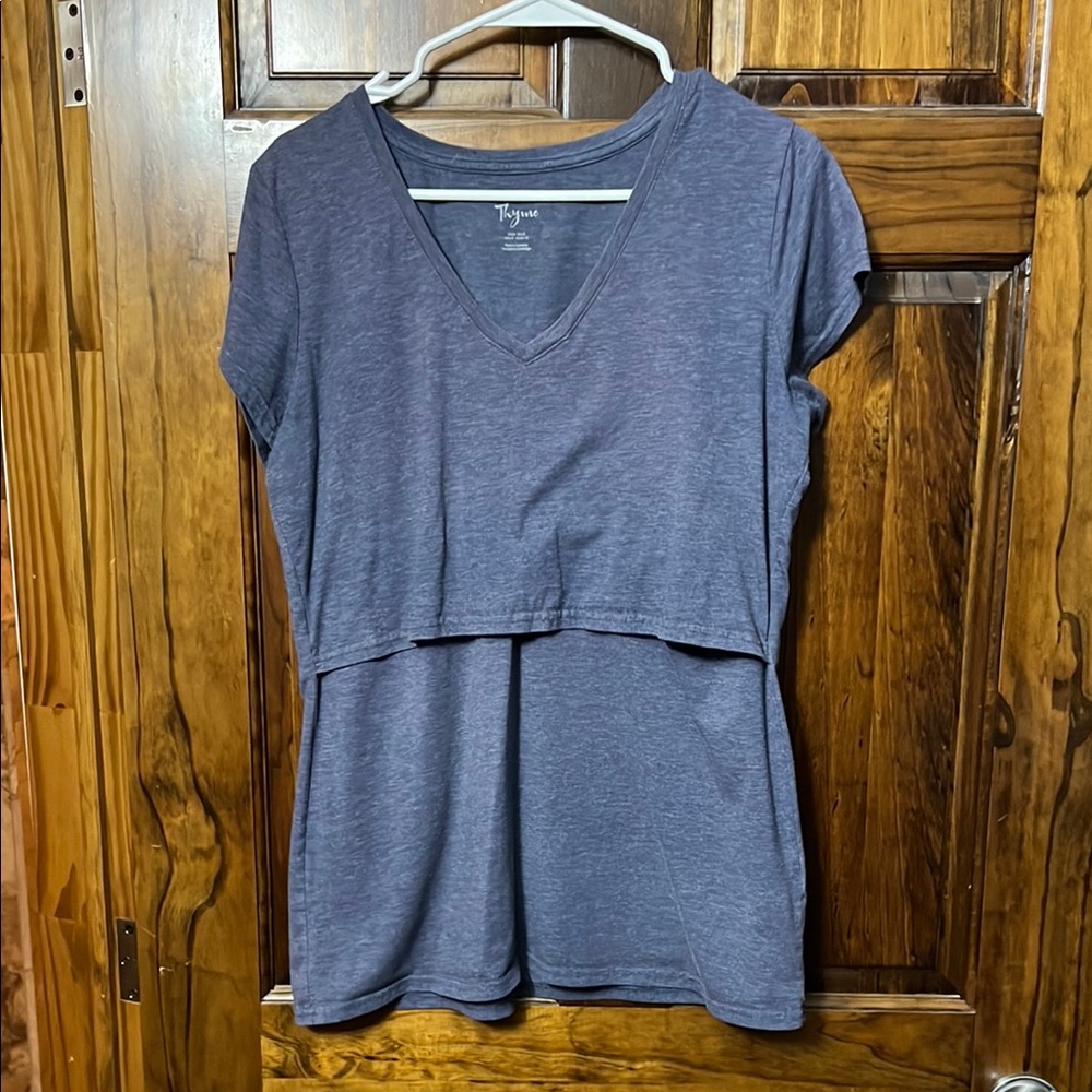 Thyme Maternity Women's Blue Top